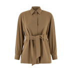 Max Mara Beige Virgin Wool Blouse