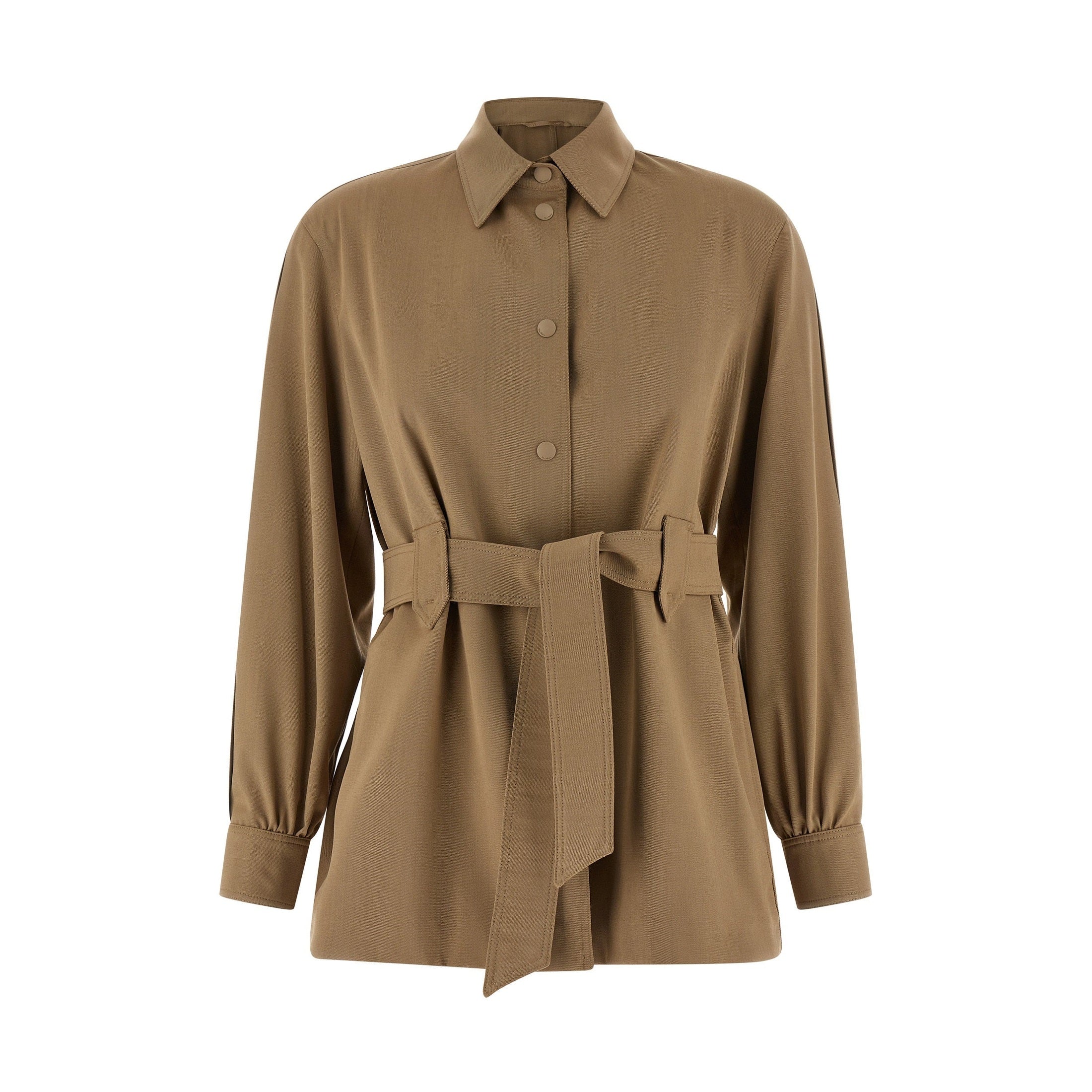 Max Mara Beige Virgin Wool Blouse
