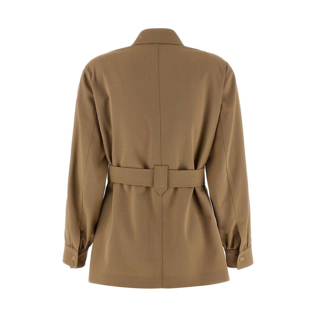 Max Mara Beige Virgin Wool Blouse