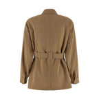 Max Mara Beige Virgin Wool Blouse