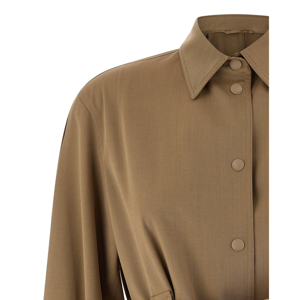 Max Mara Beige Virgin Wool Blouse