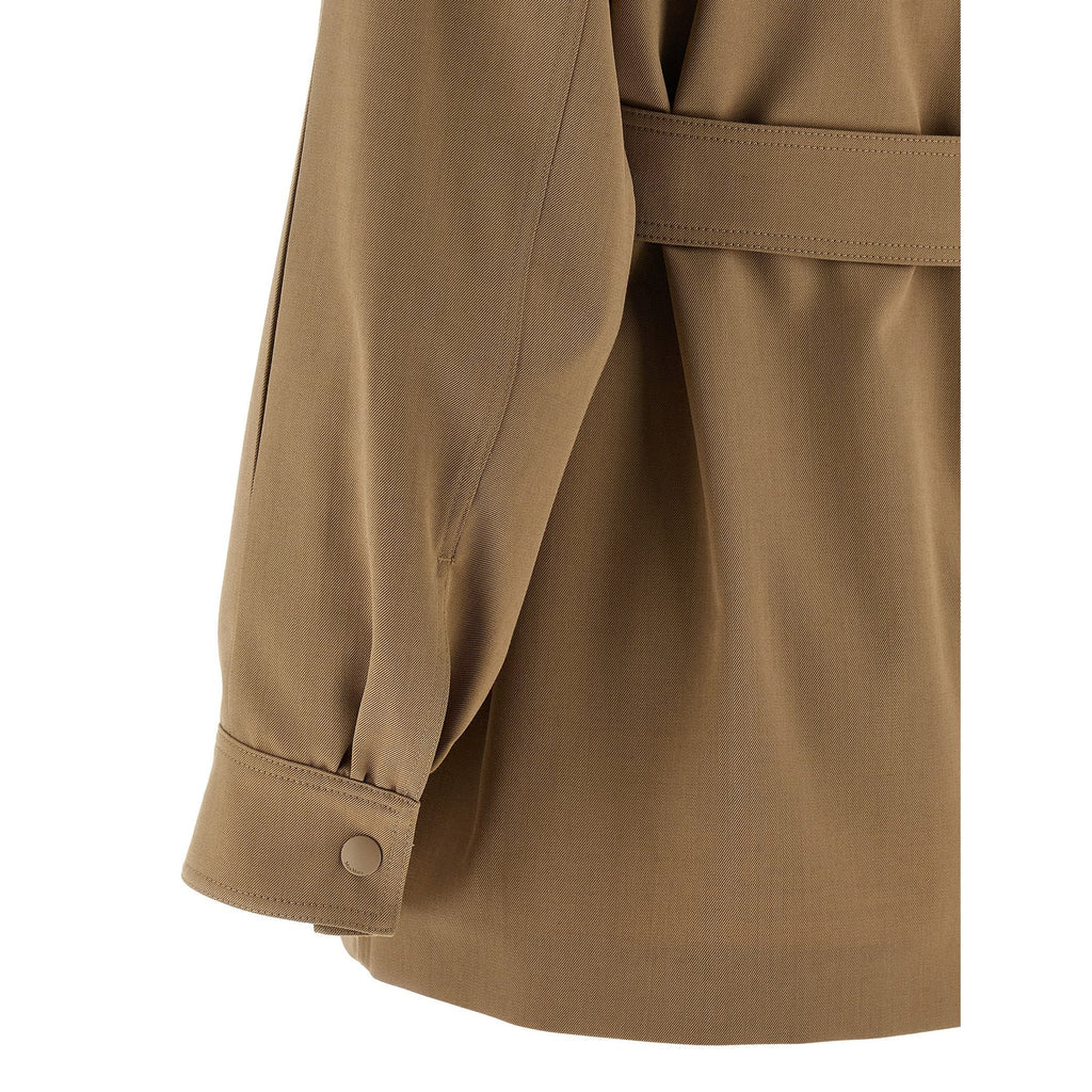 Max Mara Beige Virgin Wool Blouse