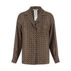 Max Mara Brown Silk Blouse