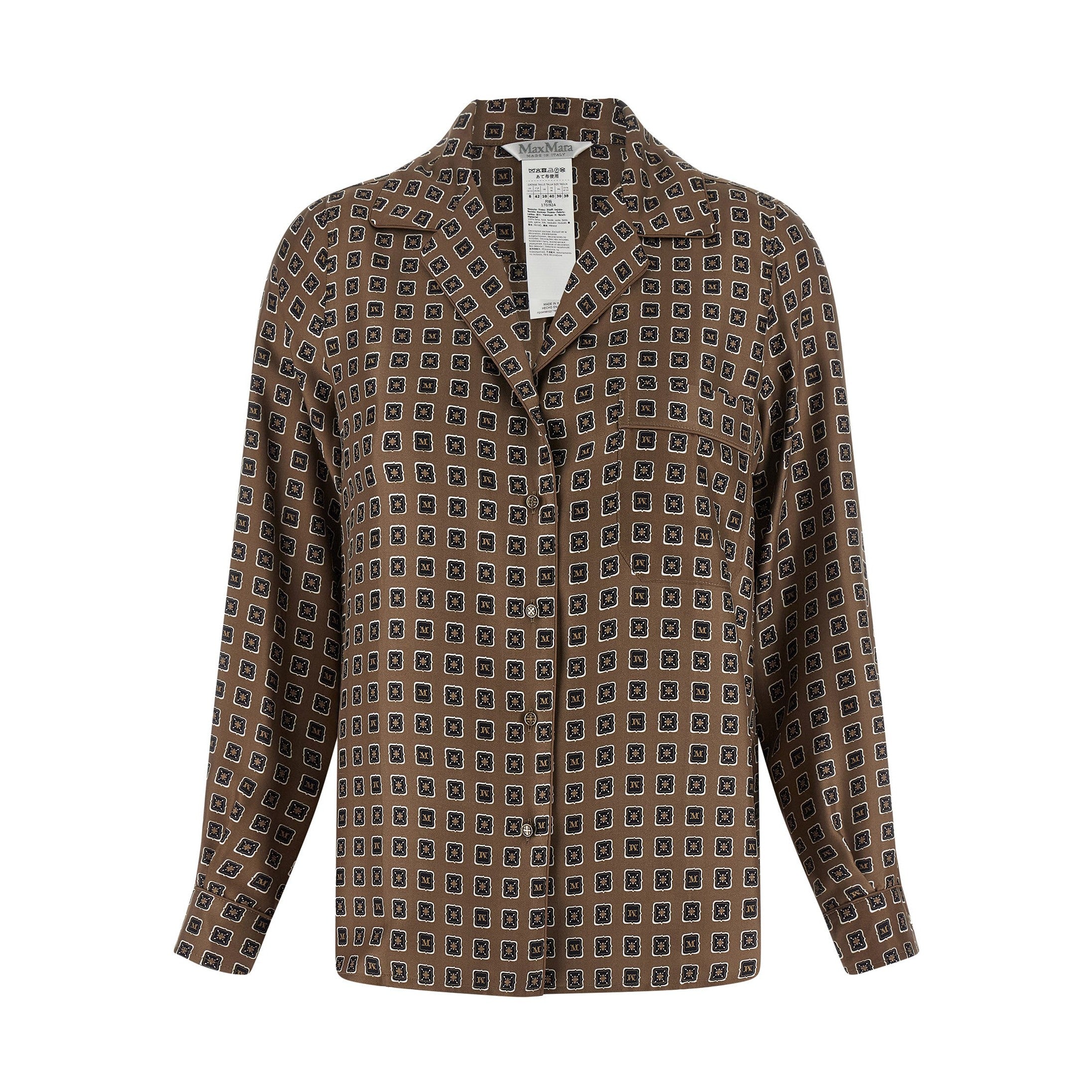 Max Mara Brown Silk Blouse