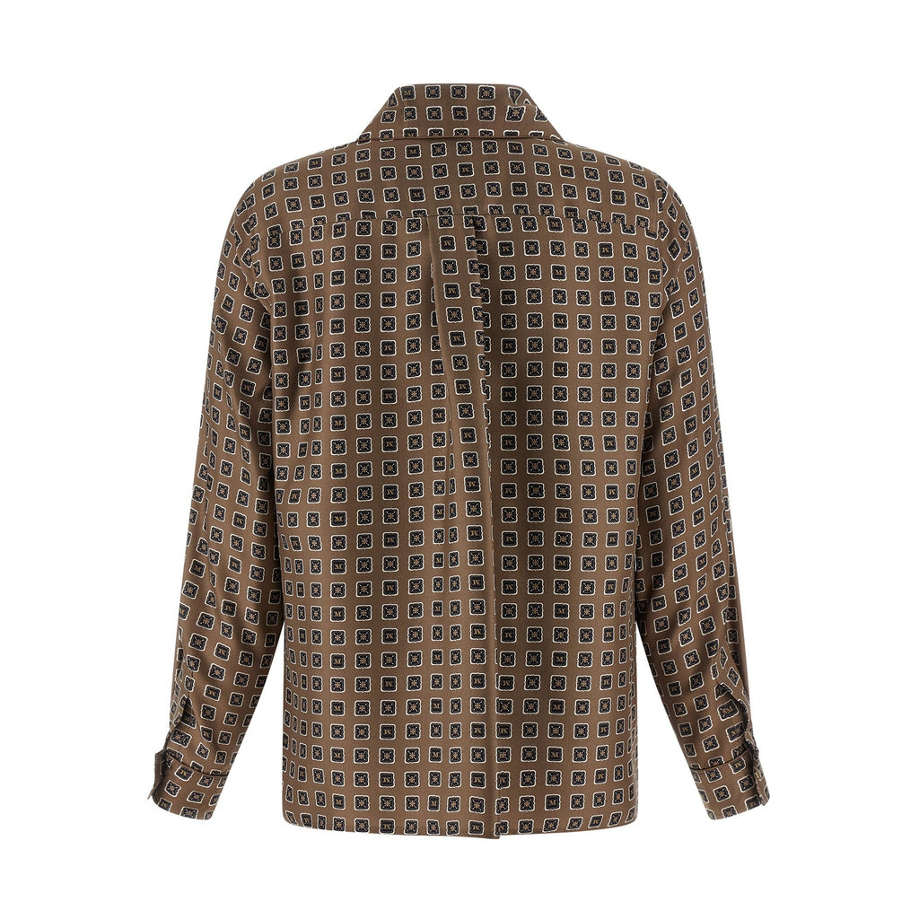Max Mara Brown Silk Blouse