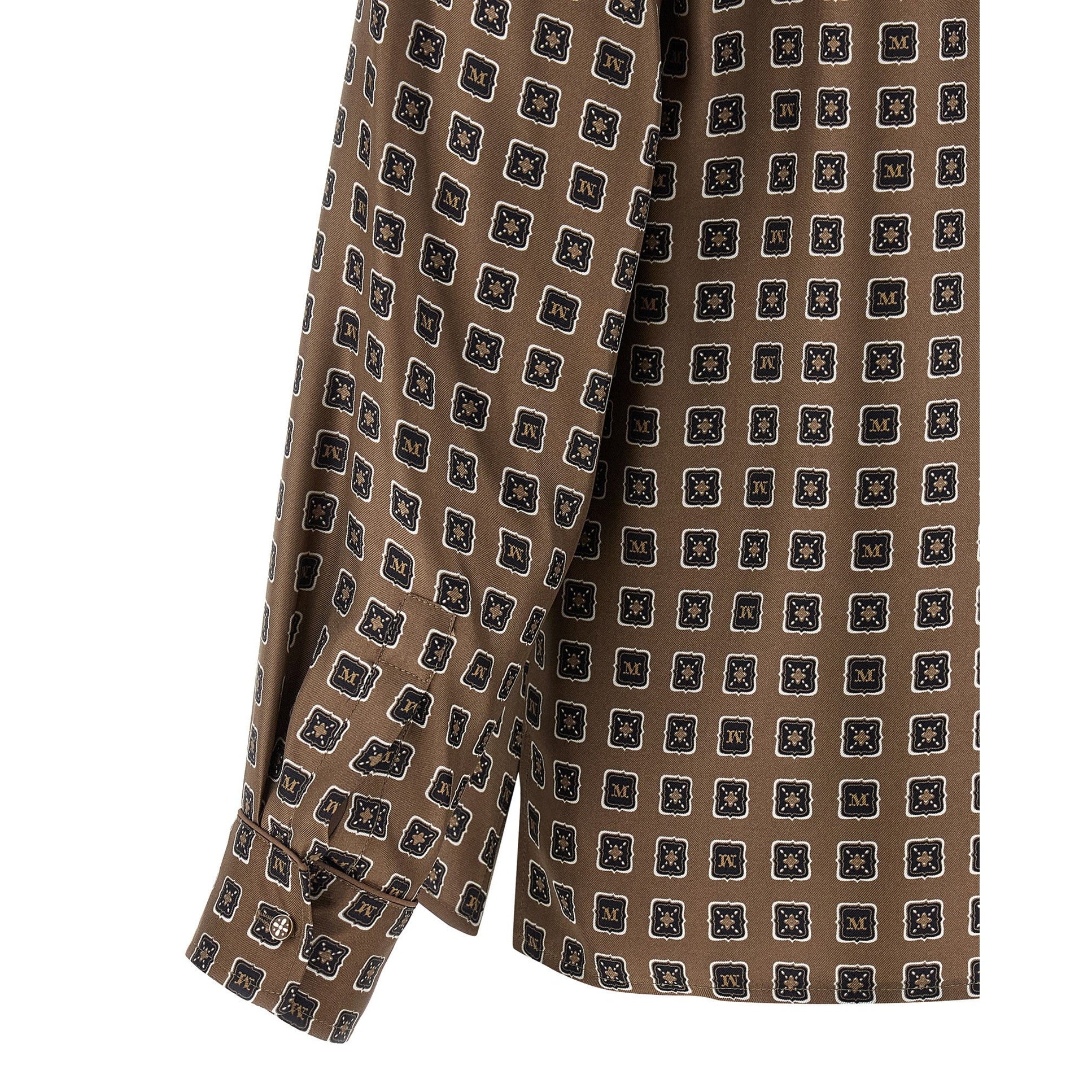 Max Mara Brown Silk Blouse