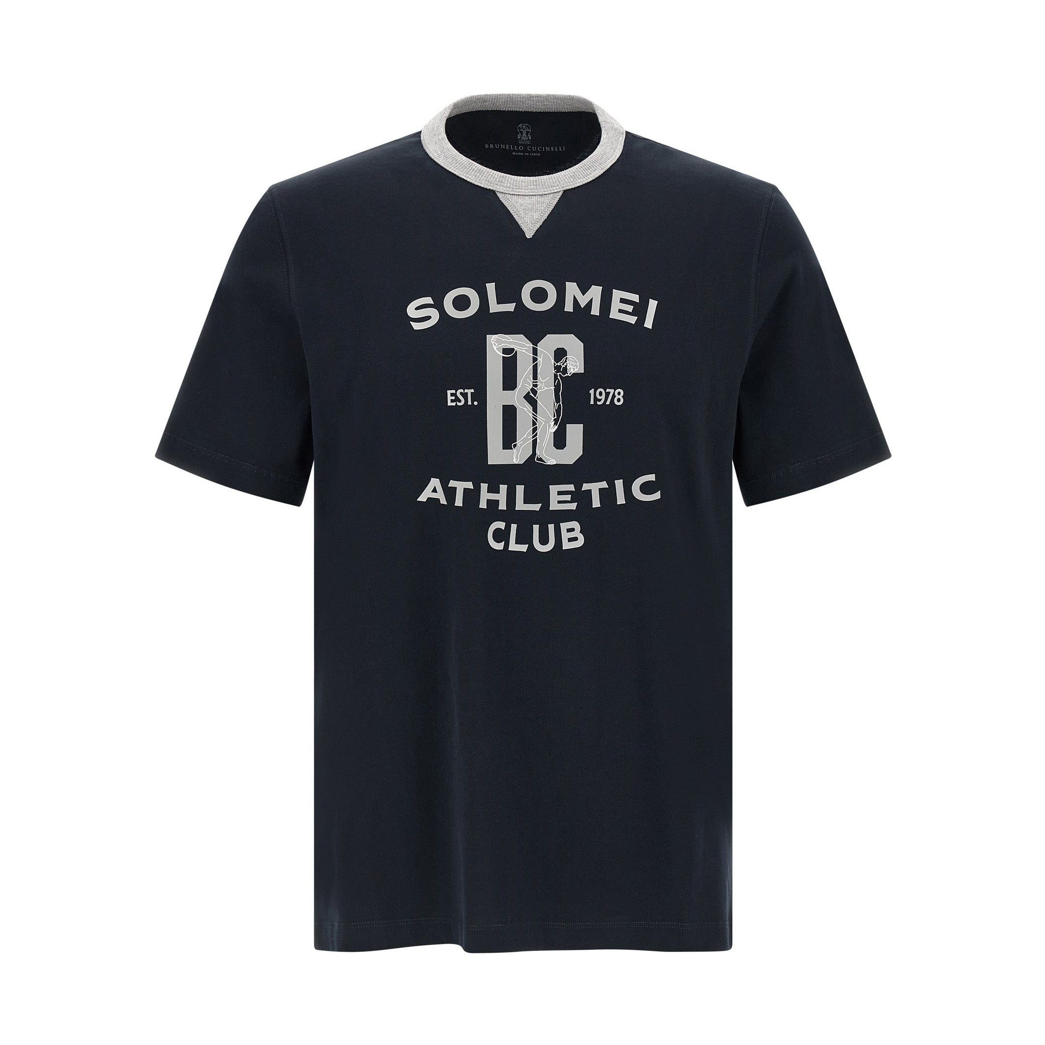 Brunello Cucinelli Blue Cotton T-Shirt
