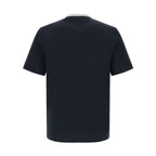 Brunello Cucinelli Blue Cotton T-Shirt
