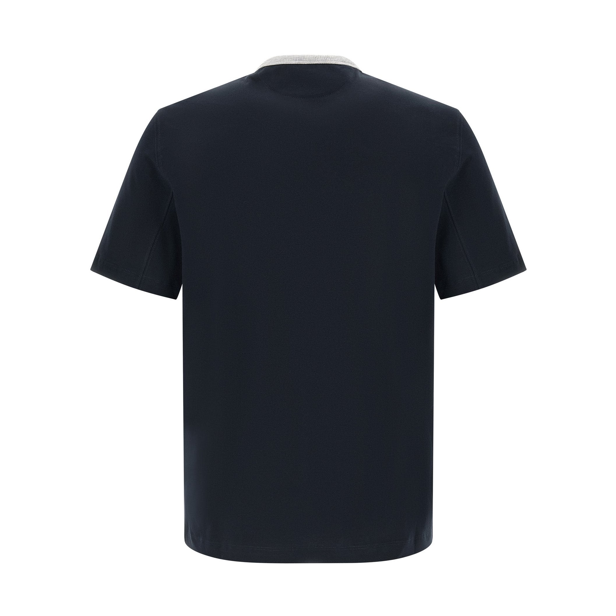 Brunello Cucinelli Blue Cotton T-Shirt