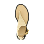 Balmain Beige Calfskin Flat Sandals