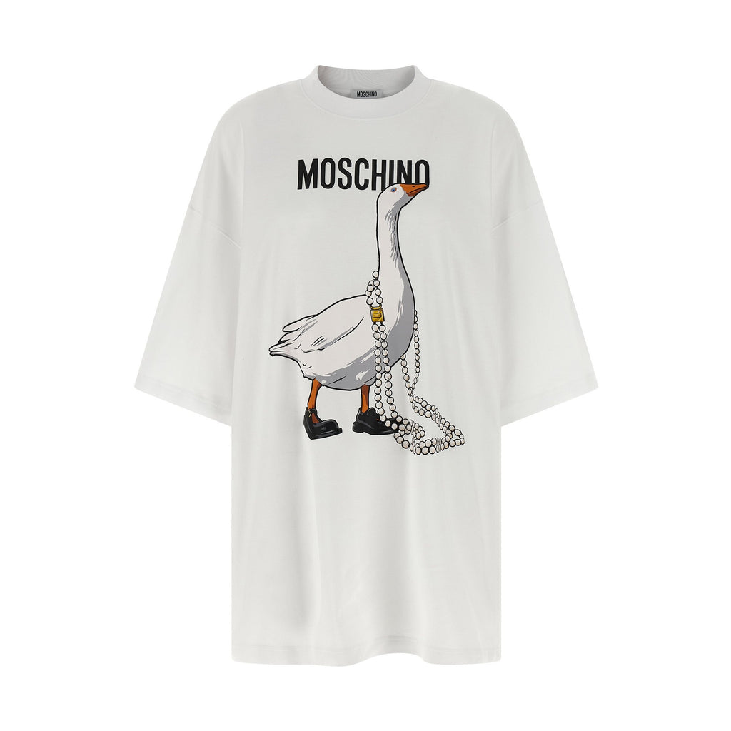 Moschino White Cotton Short Dress