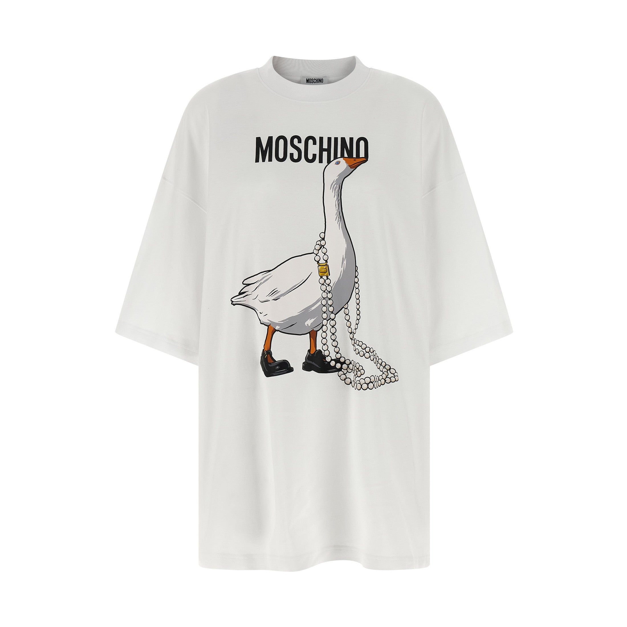 Moschino White Cotton Short Dress