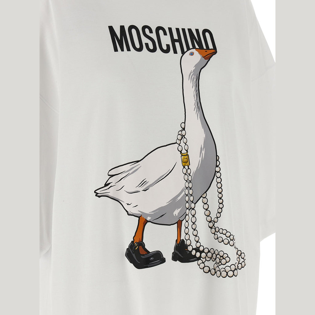Moschino White Cotton Short Dress