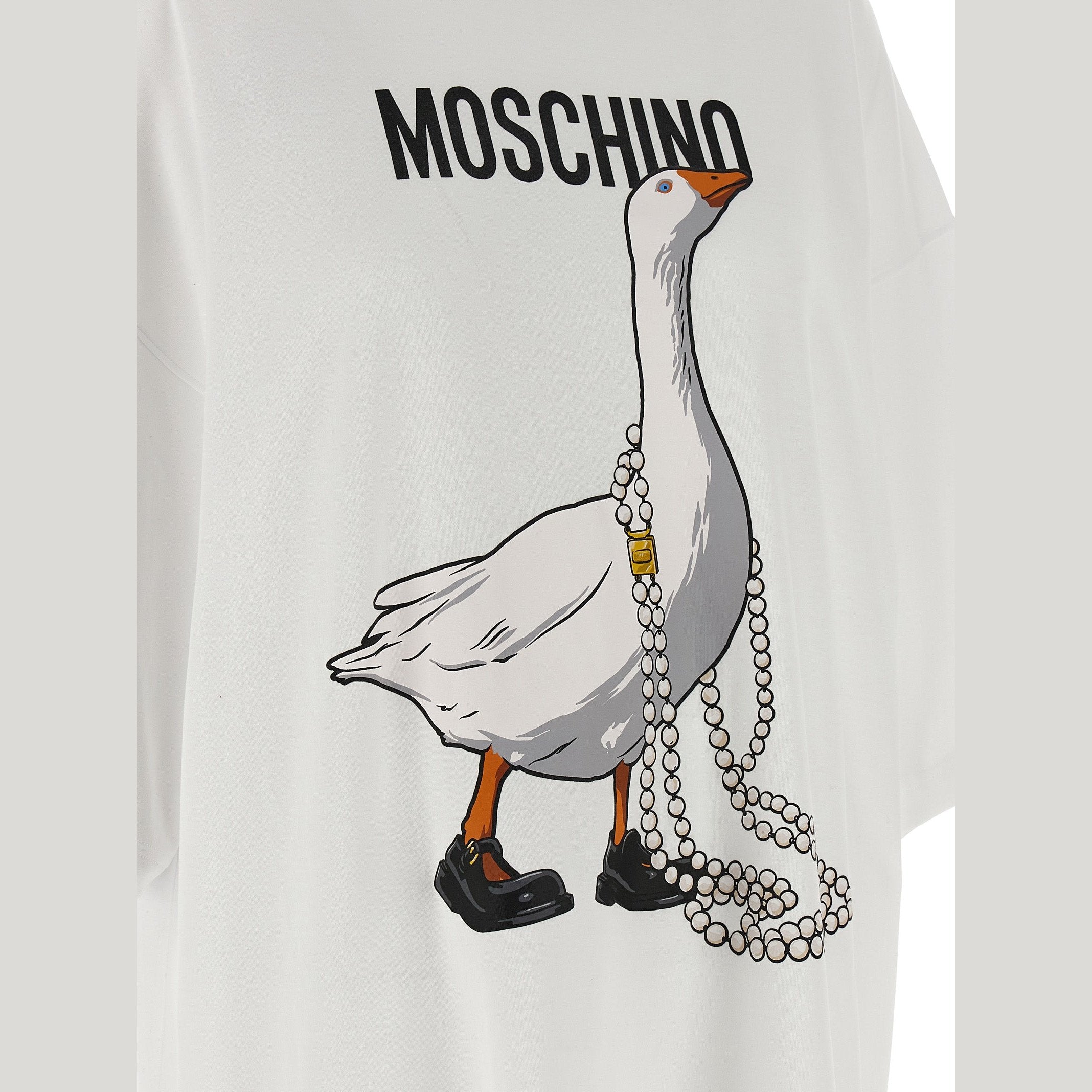 Moschino White Cotton Short Dress