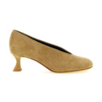 Moschino Beige Calfskin Mid Heel Pumps