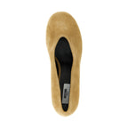 Moschino Beige Calfskin Mid Heel Pumps
