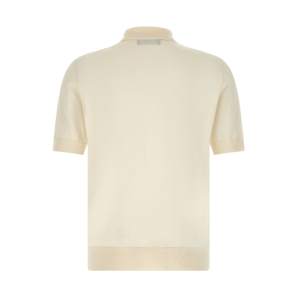 Dolce & Gabbana White Cotton Polo Shirt