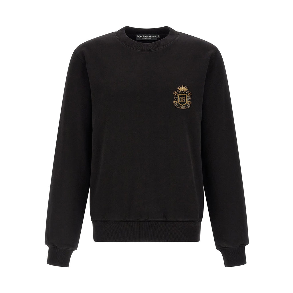 Dolce & Gabbana Black Cotton Sweatshirt