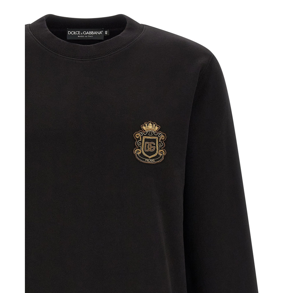 Dolce & Gabbana Black Cotton Sweatshirt