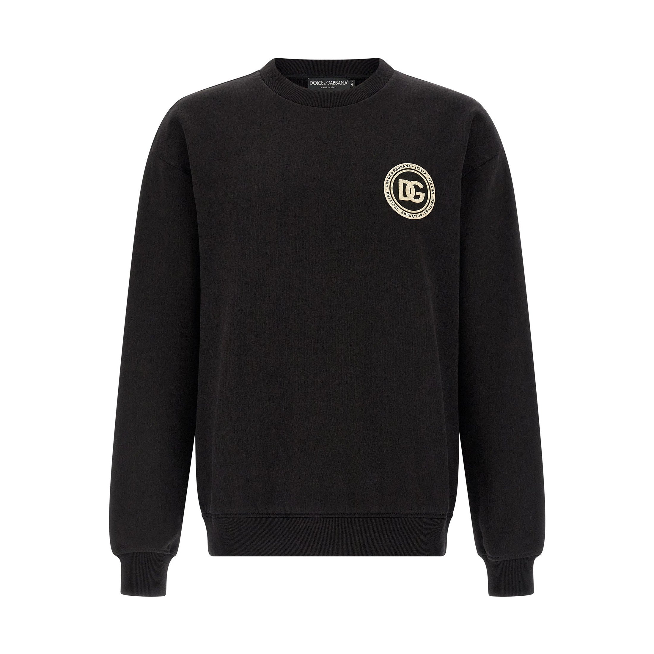 Dolce & Gabbana Black Cotton Sweatshirt