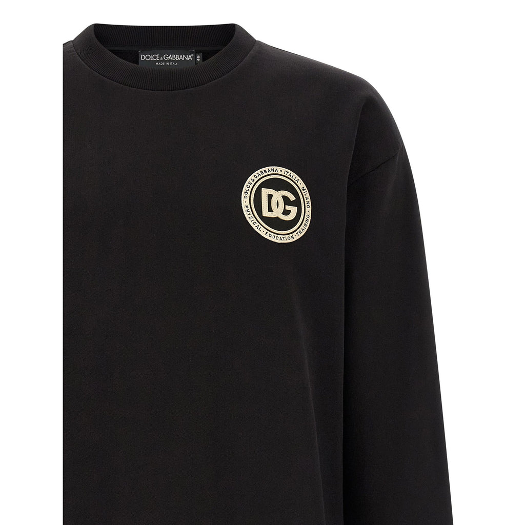 Dolce & Gabbana Black Cotton Sweatshirt