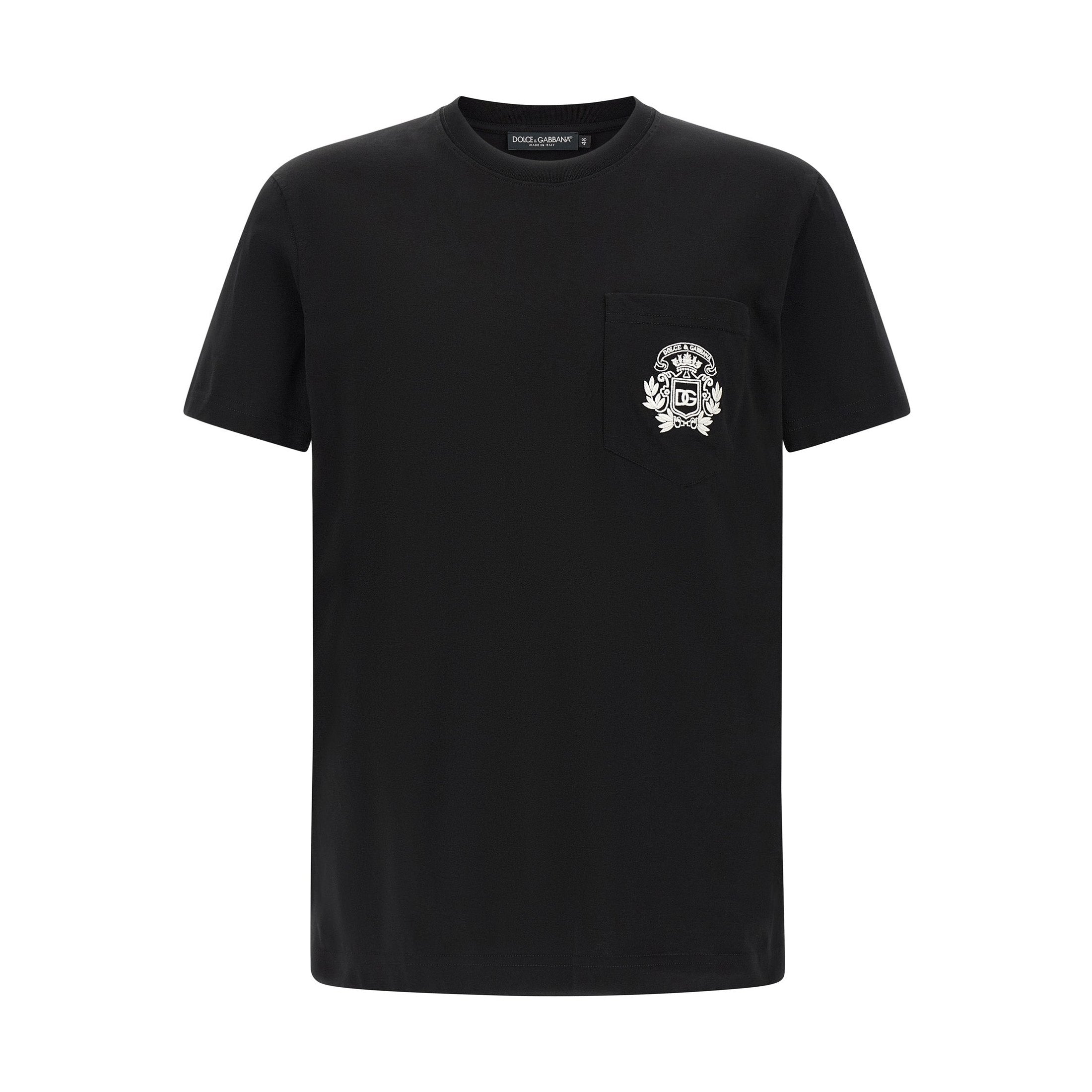 Dolce & Gabbana Black Cotton T-Shirt