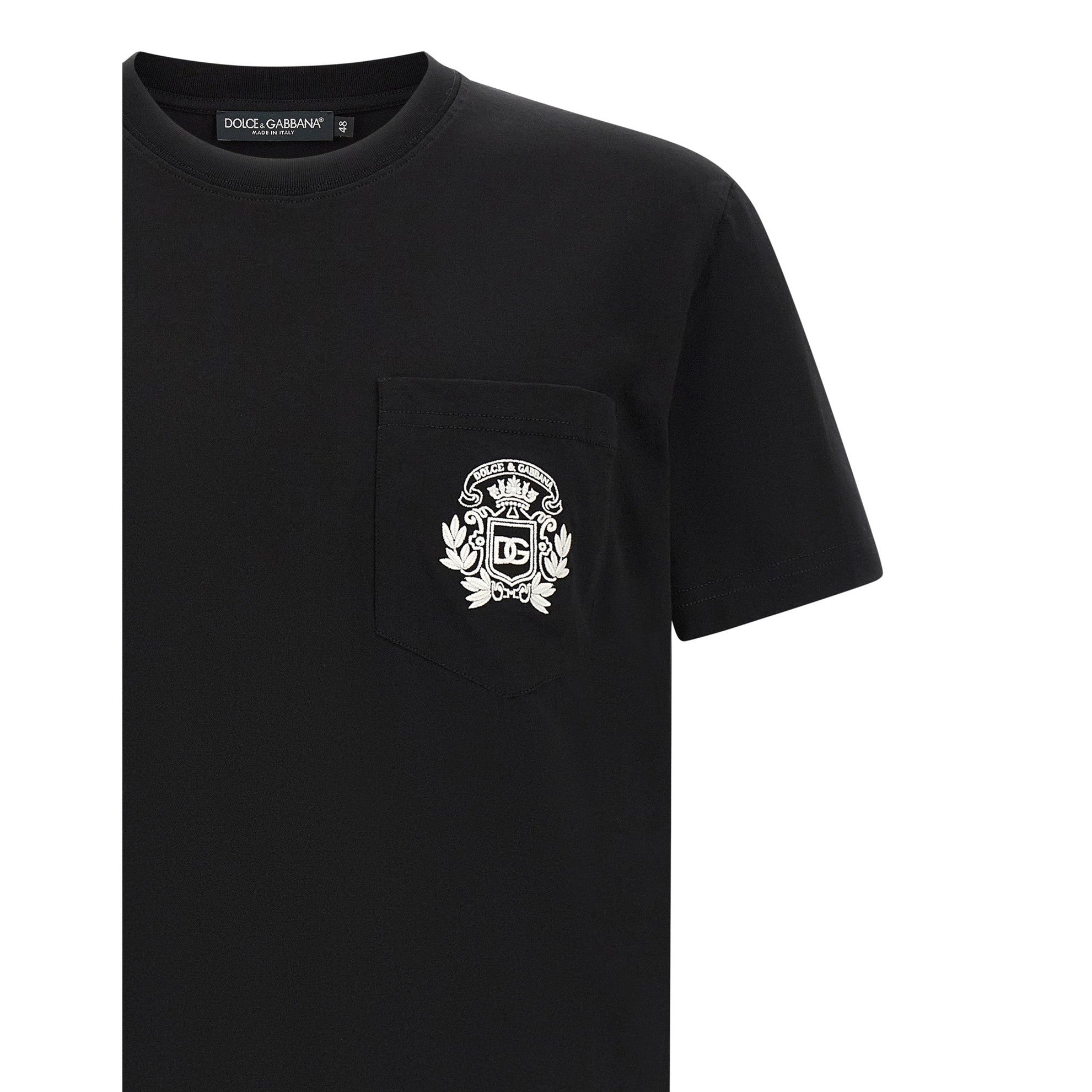 Dolce & Gabbana Black Cotton T-Shirt