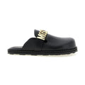 Moschino Black Calfskin Clogs