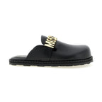 Moschino Black Calfskin Clogs