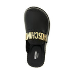 Moschino Black Calfskin Clogs
