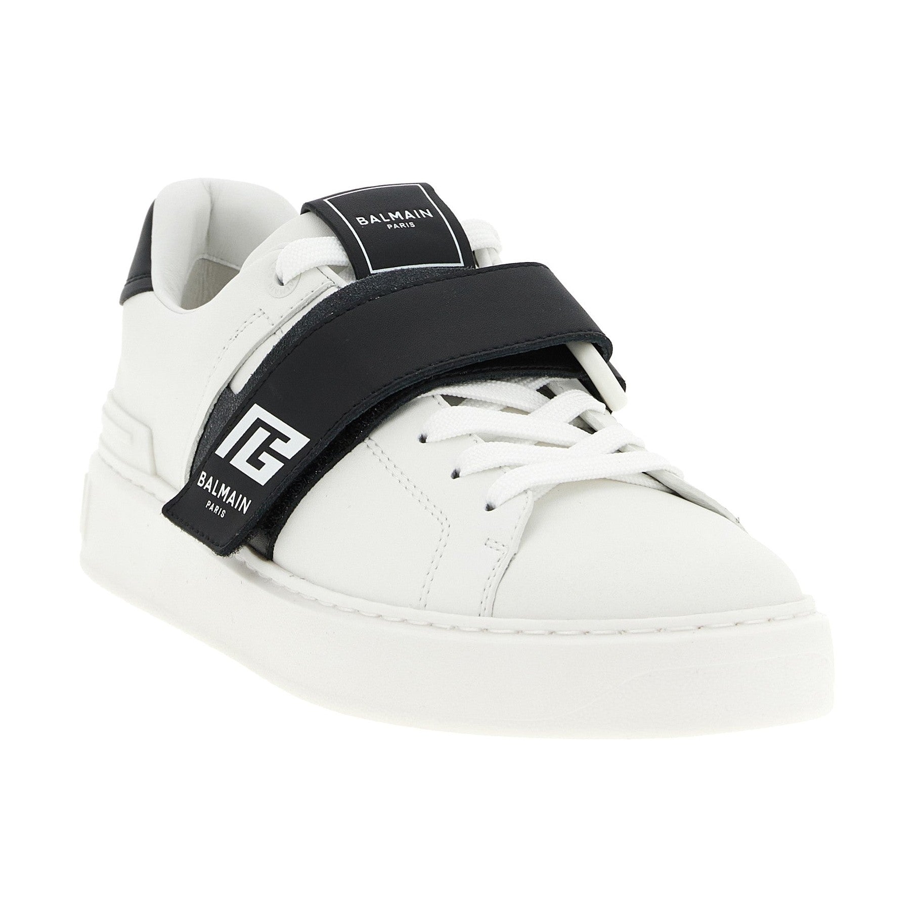 Balmain Bicolor Calfskin Low Top Sneakers