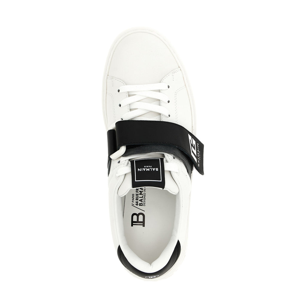 Balmain Bicolor Calfskin Low Top Sneakers