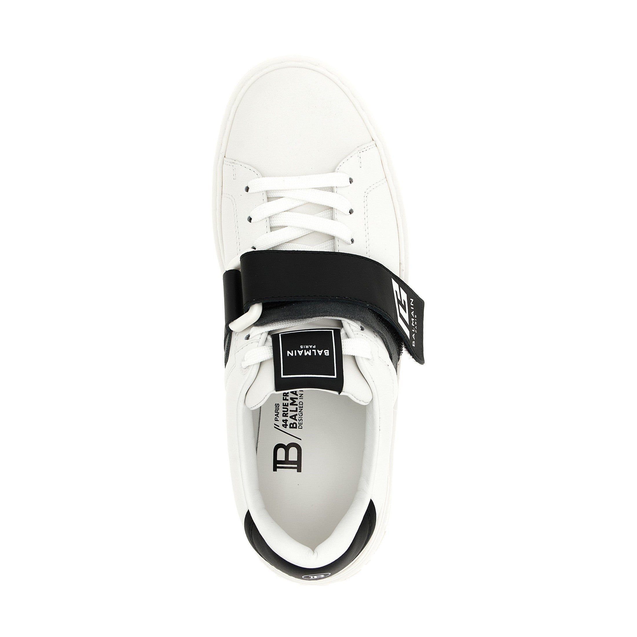 Balmain Bicolor Calfskin Low Top Sneakers