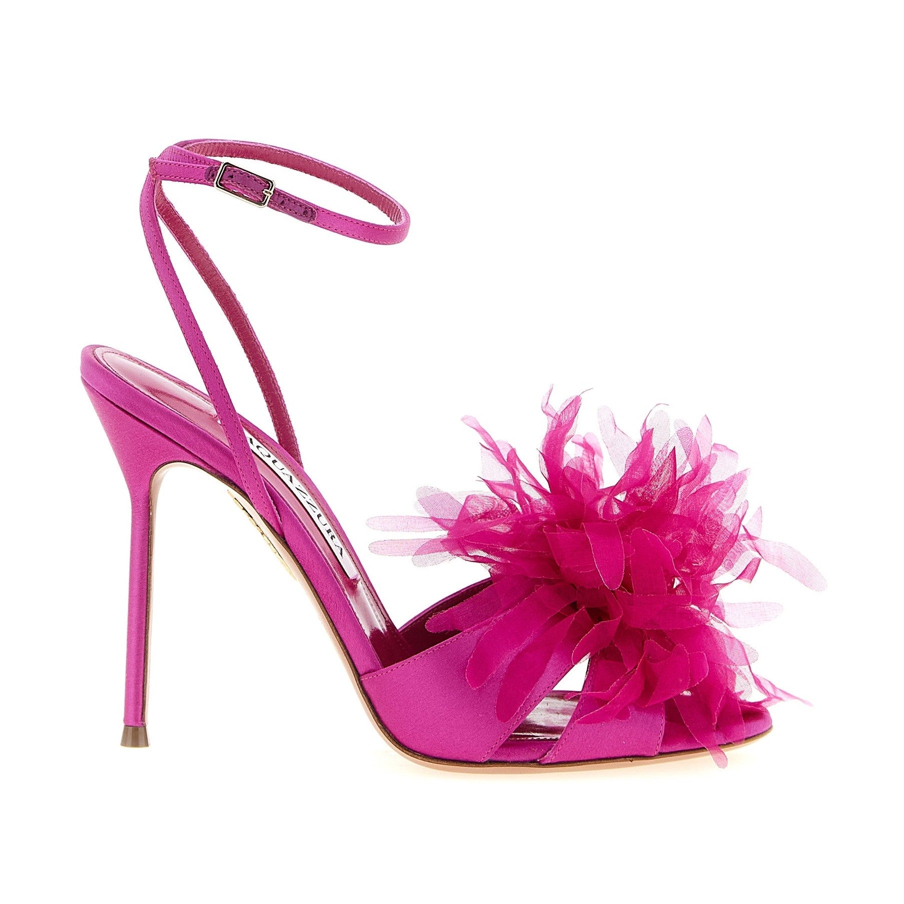 Aquazzura Fuchsia Textile Stiletto Heel Sandals