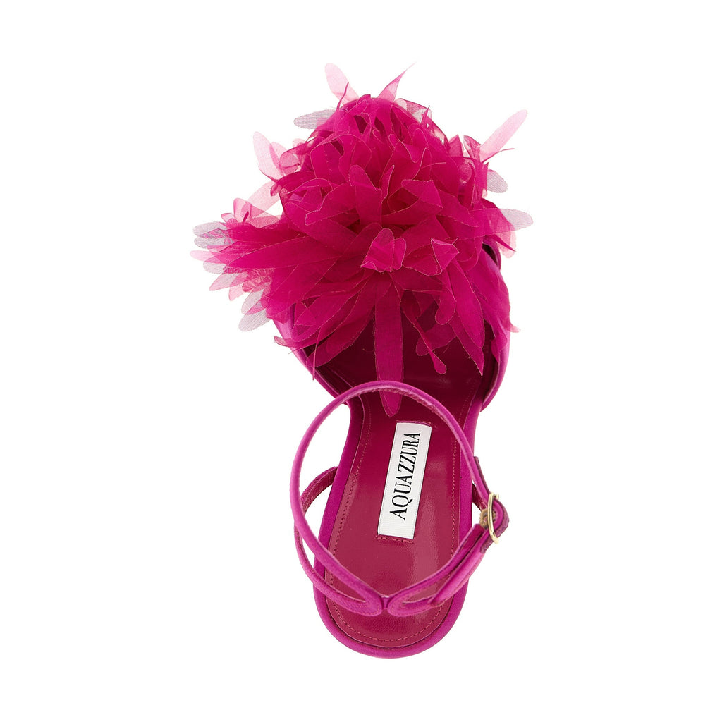 Aquazzura Fuchsia Textile Stiletto Heel Sandals