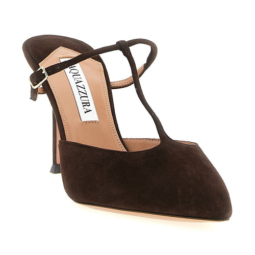 Aquazzura Brown Goatskin High Heel Pumps