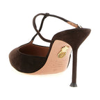Aquazzura Brown Goatskin High Heel Pumps