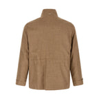 Herno Beige Wool Full-Length Jacket