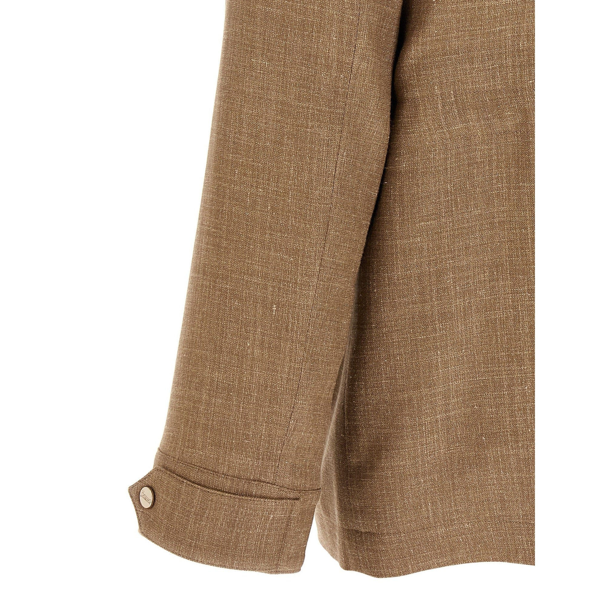 Herno Beige Wool Full-Length Jacket