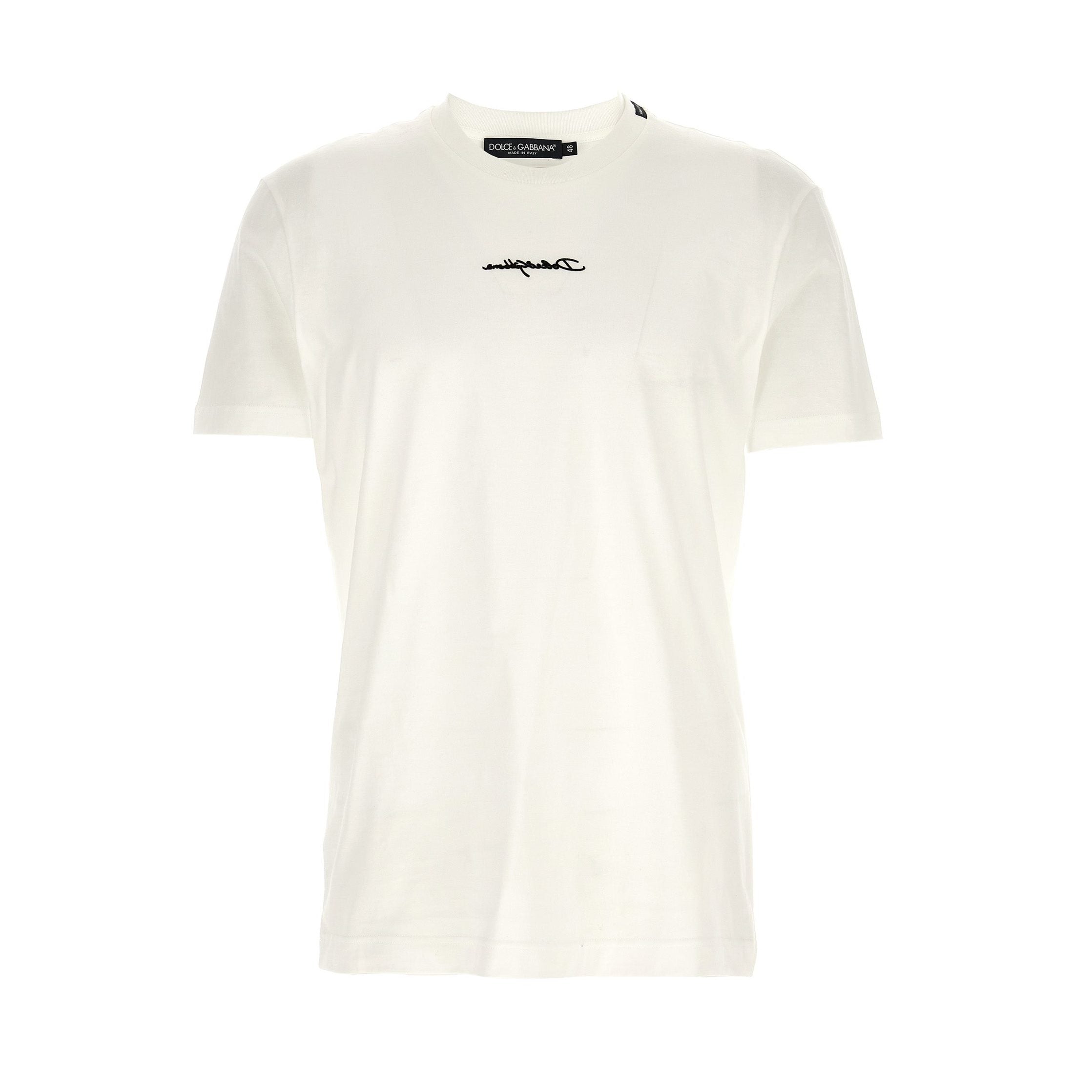 Dolce & Gabbana White Cotton T-Shirt