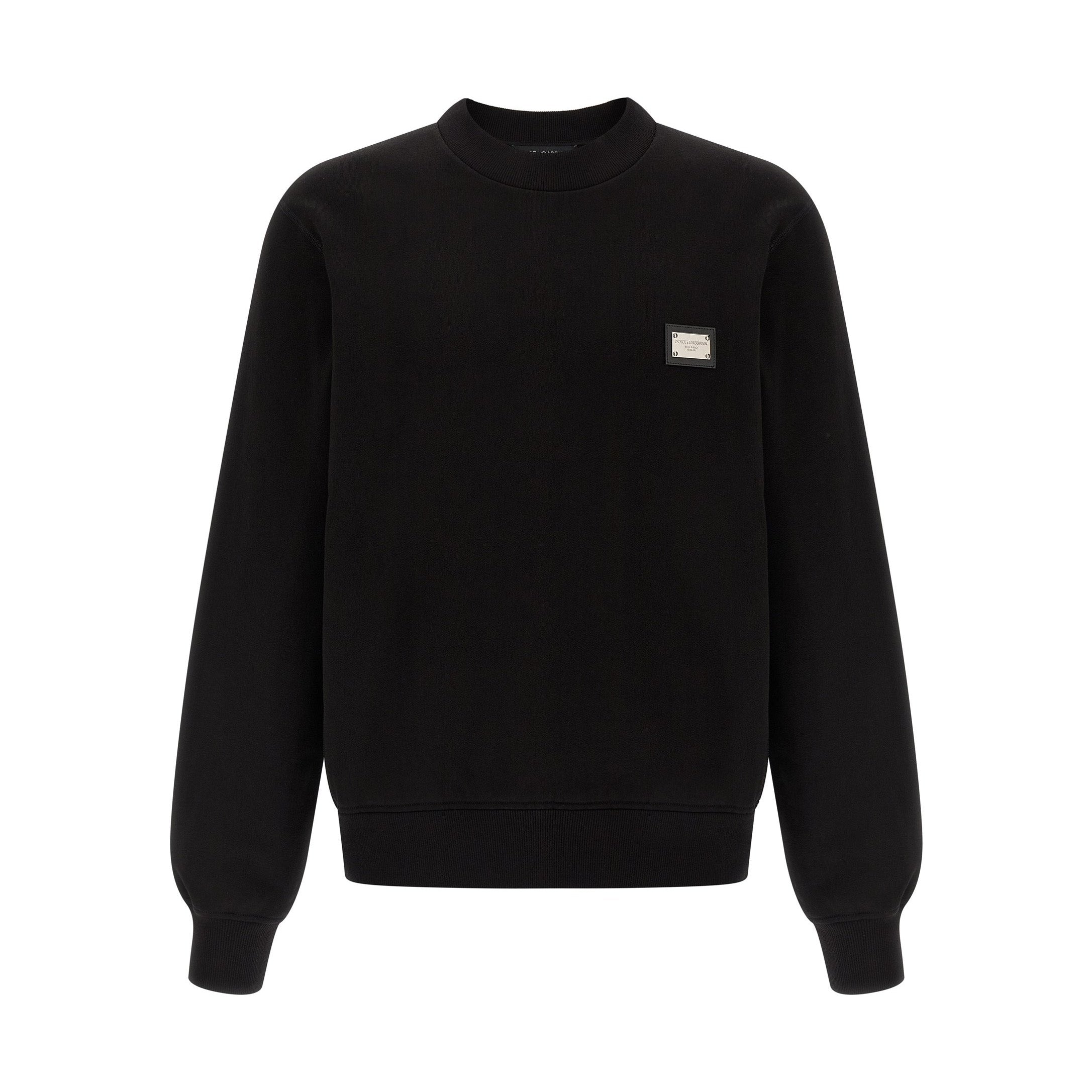 Dolce & Gabbana Black Cotton Sweatshirt