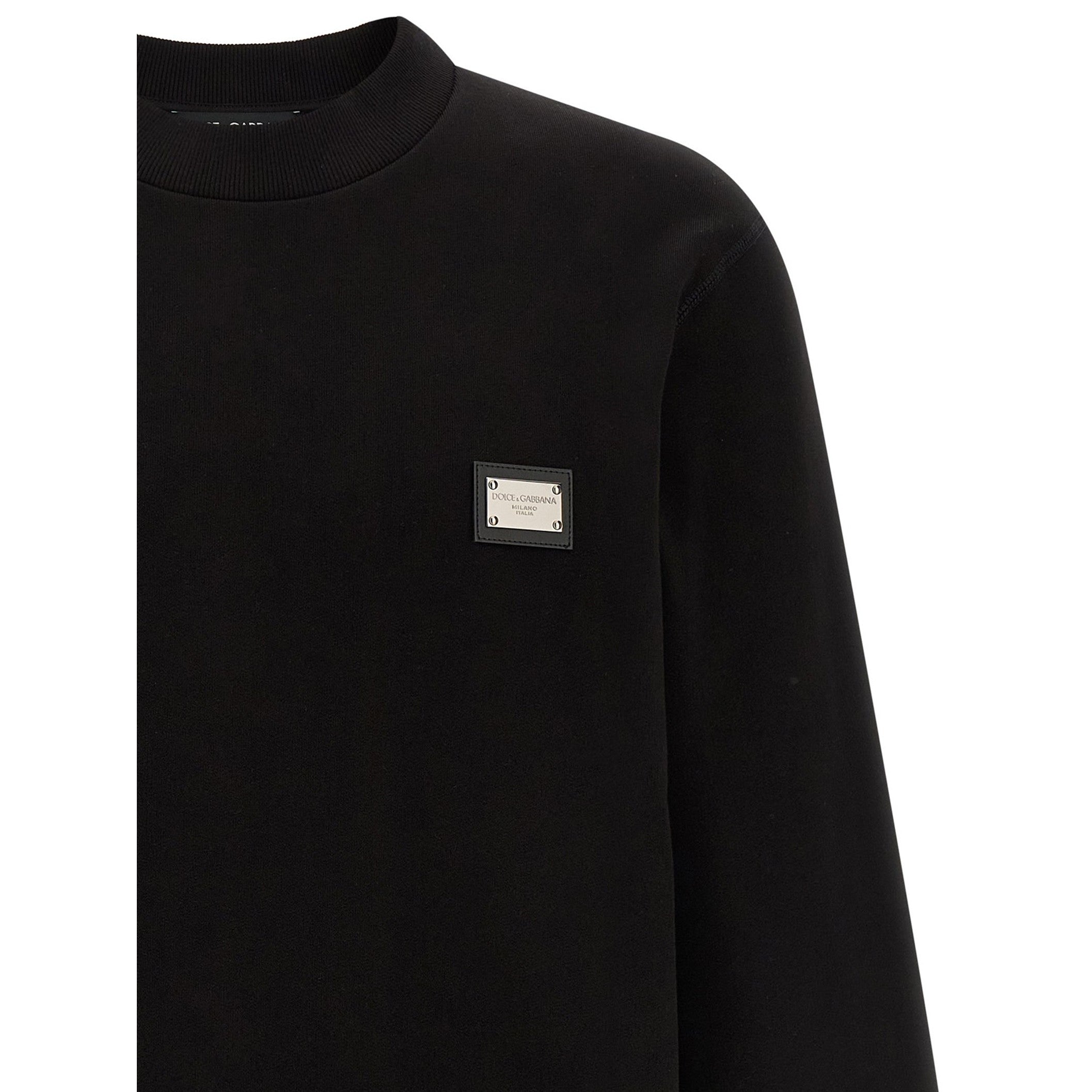 Dolce & Gabbana Black Cotton Sweatshirt