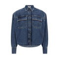 Brunello Cucinelli Blue Cotton Blouse
