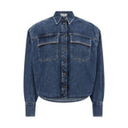 Brunello Cucinelli Blue Cotton Blouse