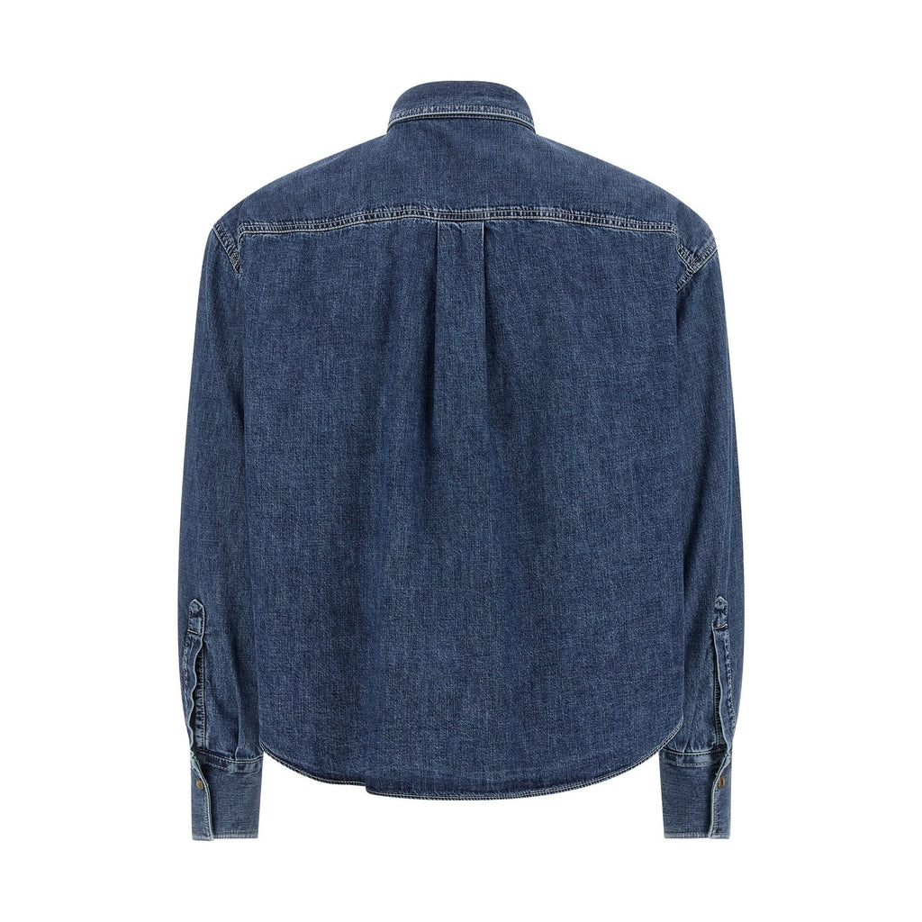 Brunello Cucinelli Blue Cotton Blouse