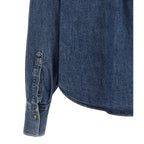 Brunello Cucinelli Blue Cotton Blouse