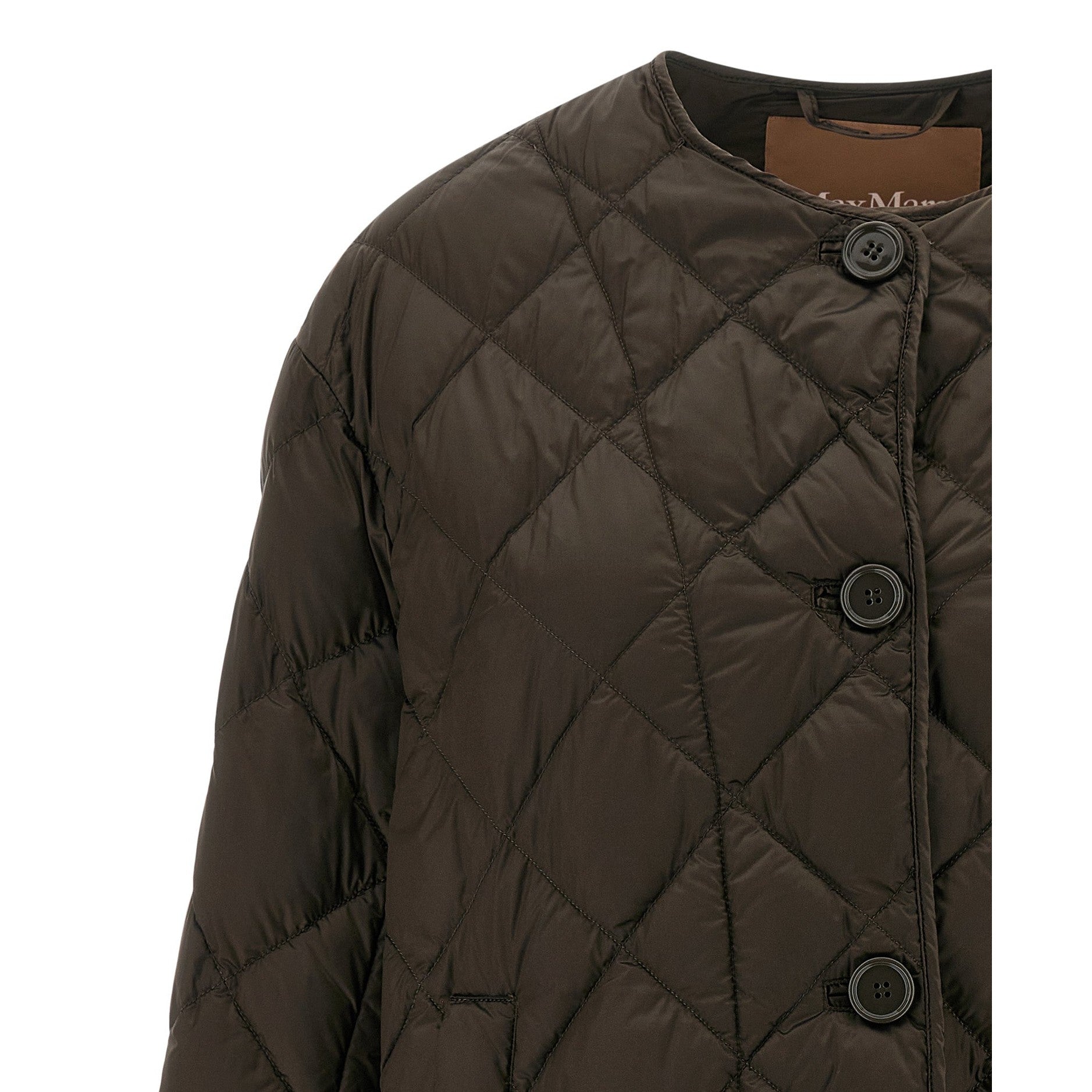 Max Mara Brown Polyamide Full-Length Jacket