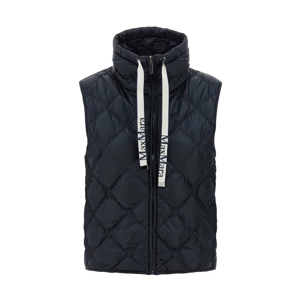 Max Mara Blue Polyamide Sleeveless Jacket