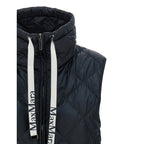 Max Mara Blue Polyamide Sleeveless Jacket