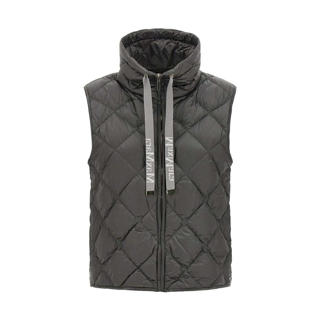 Max Mara Gray Polyamide Sleeveless Jacket
